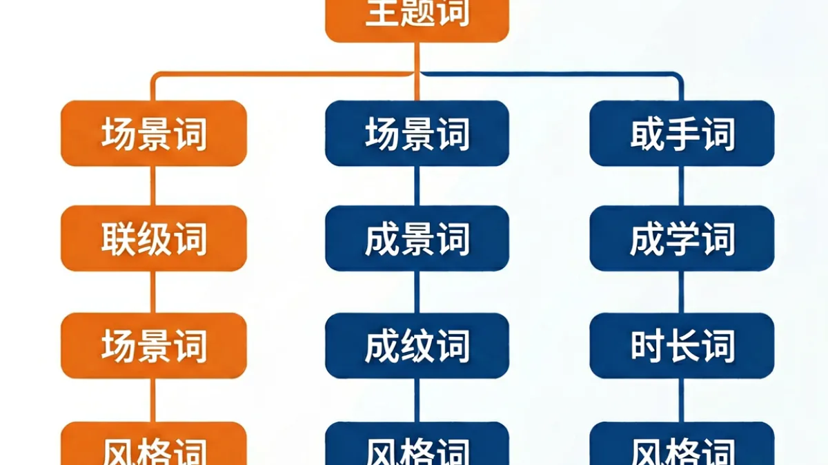 分析黄色视频内容的分类体系与标签逻辑，图示细分类目层级关系